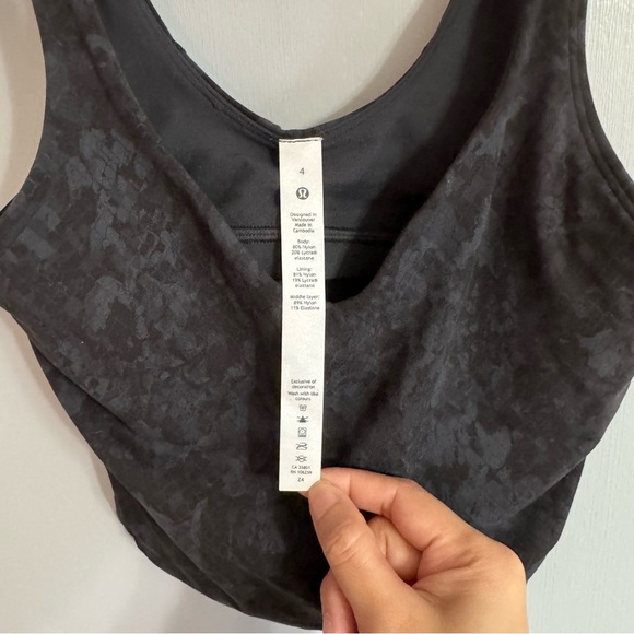 Lululemon Align Camo Crop Tank Top Size 4 - Picture 6 of 7